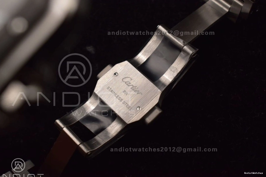 1:1 Santos Bezel 3KF Black Cartier 1049 40mm MIYOTA on Best SS Bracelet White SS Edition NewStyle Dial de 0408